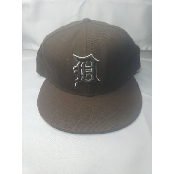 Detroit Brown Hat Cap New Era Size 7 1/2 Fitted 59Fifty MLB Baseball - Picture 3 of 16